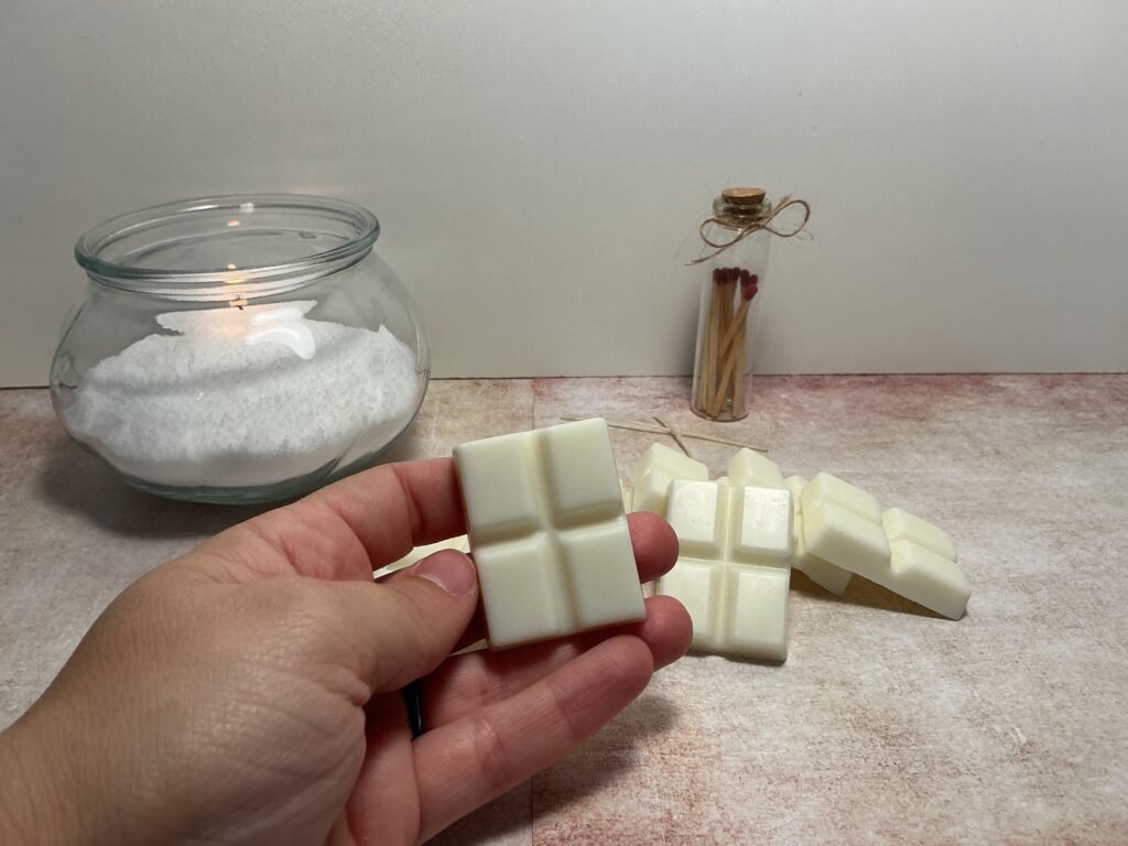 Pack de 4 Wax Melts de cera de soja natural con aromas variados: Cookie, Bosque, Cítricos y Lavanda. Regalo original de aromaterapia.