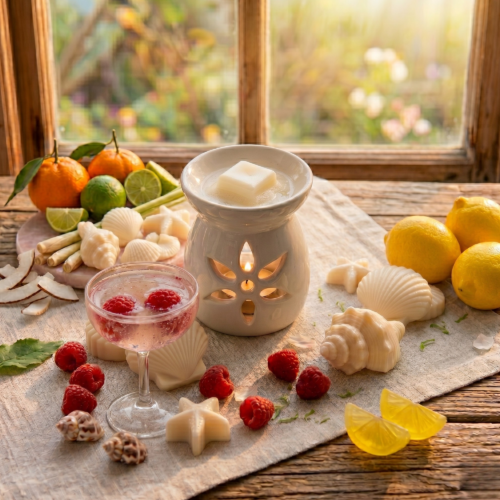 Quemador con decoración de los aromas de este pack